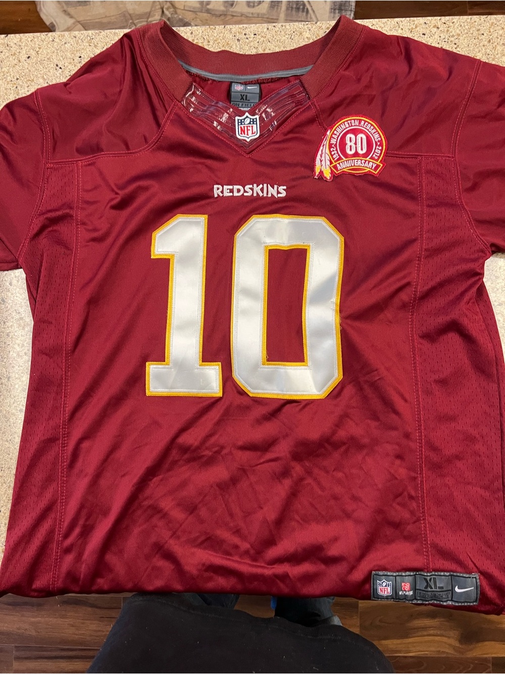 Nike Washington Redskins RG3 Robert Griffin III #10 Jersey XL 80th Anniversary